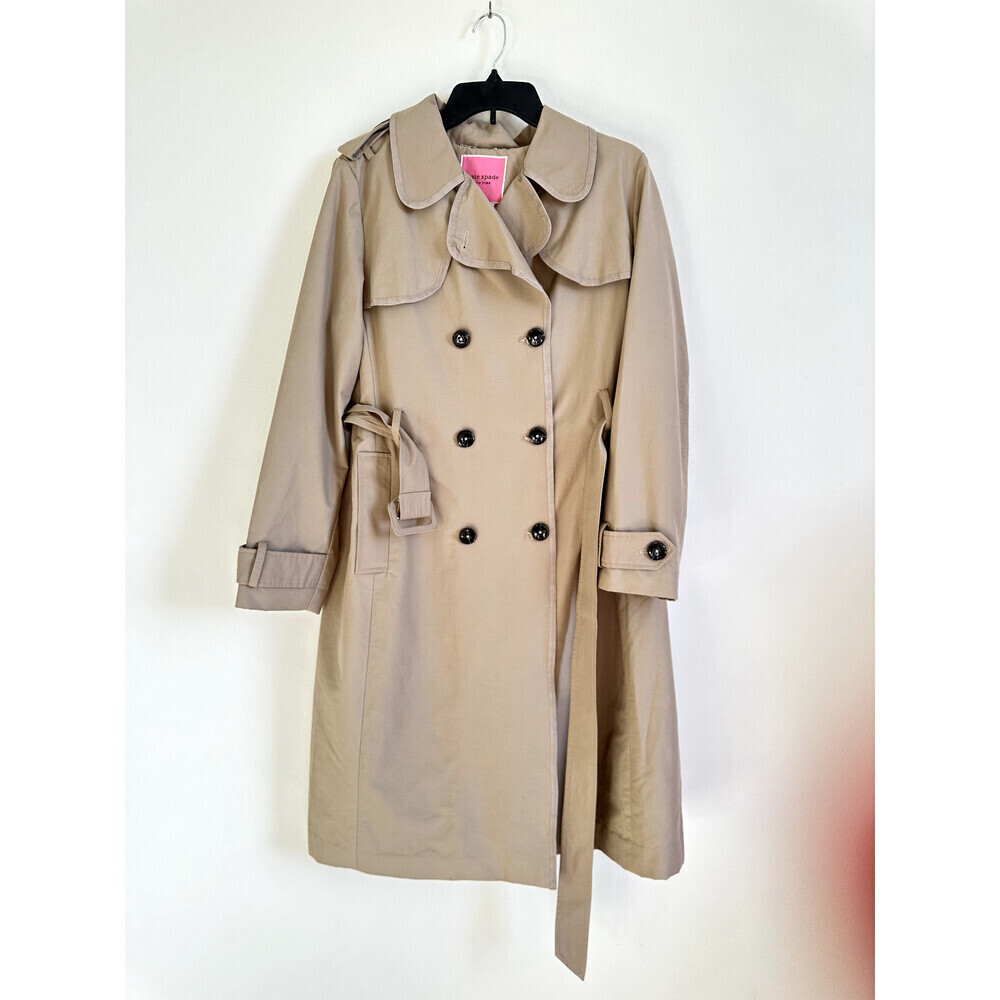Kate Spade New York Women's Hooded Cotton-Blend Trench Coat size M $400 - Picture 4 of 14